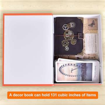 ANERZA Preppy Room Decor Aesthetic, Decorative Books for Home Decor, Cute Faux Travel Books for Coffee Table Bookshelves, Dorm Bedroom Trendy Fake Book Storage Box for Teen Girls (Set of 6)