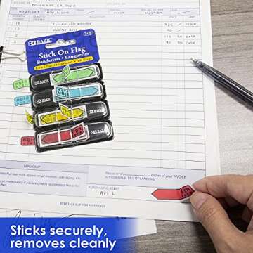 BAZIC Neon Page Markers for Organization and Clarity