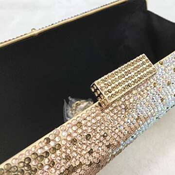Boutique De FGG Evening Rhinestone Clutch for Women