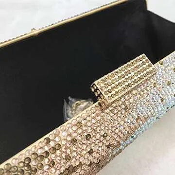 Boutique De FGG Evening Rhinestone Clutch for Women