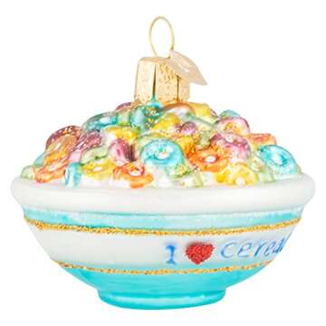Old World Christmas Ornaments Bowl of Cereal Glass Blown Ornaments for Christmas Tree
