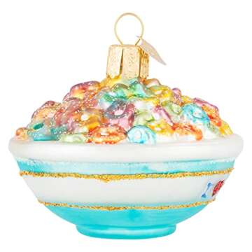 Old World Christmas Ornaments Bowl of Cereal Glass Blown Ornaments for Christmas Tree