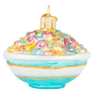 Old World Christmas Ornaments Bowl of Cereal Glass Blown Ornaments for Christmas Tree