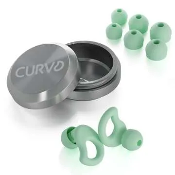 CURVD Everyday Earplugs – Ultra Soft, Customizable Sleep, Travel, Sensitivity, Noise Protection, f...