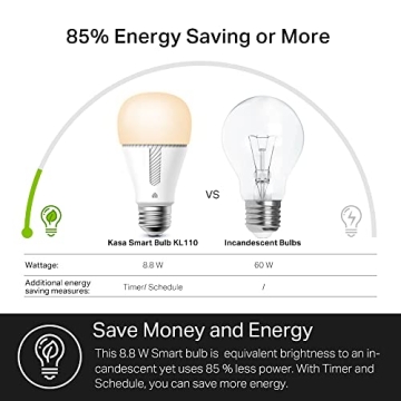 Kasa Smart Light Bulb KL110: Wi-Fi Dimmable & Voice Control