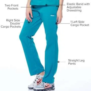 Dagacci Women's Stylish Ultra Soft Scrubs Set for Healthcare