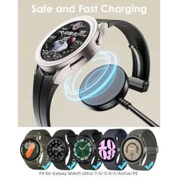 2-Pack Samsung Galaxy Watch Charger for Ultra/7/6/5/Active