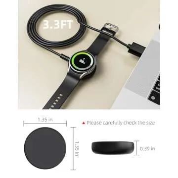 2-Pack Samsung Galaxy Watch Charger for Ultra/7/6/5/Active