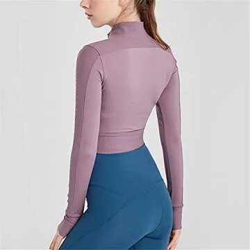 ROWAI Women's Long Sleeve Half Zip Pullover for Athletic Wear