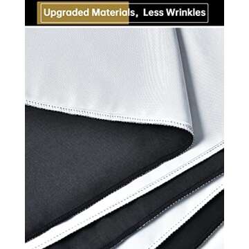 UTEBIT White Black Backdrop, 5 * 6.5FT 2-in-1 Double Sided Photo Backdrop Kit Black/White Screen Bac...