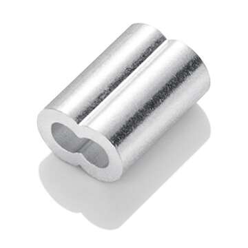 1/16" Aluminum Crimping Loop Sleeve 200PCS, Cable Ferrule Wire Rope Sleeves Loops Sleeve