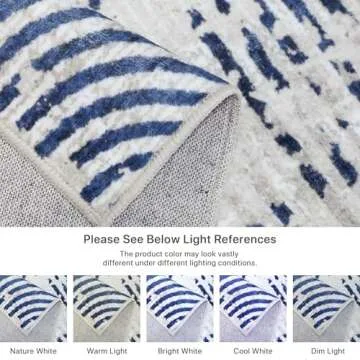 Bavni 8X10 Area Rugs - Durable Washable & Non-Slip