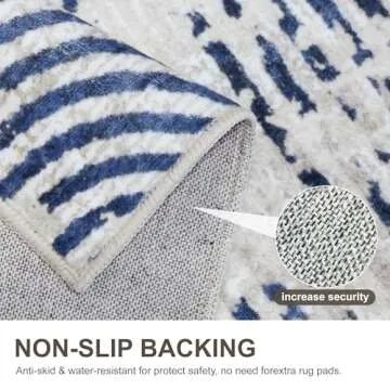 Bavni 8X10 Area Rugs - Durable Washable & Non-Slip