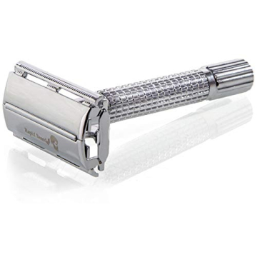 Shaving Kit for Men Wet Shave - Safety Razor with 10 blades, Shaving Badger Hair Brush, Sandalwood Shaving Soap Cream, Shaving Stand, Stainless Steel Bowl Mug, Canvas Dopp Kit - Gift Set