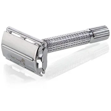 Shaving Kit for Men Wet Shave - Safety Razor with 10 blades, Shaving Badger Hair Brush, Sandalwood Shaving Soap Cream, Shaving Stand, Stainless Steel Bowl Mug, Canvas Dopp Kit - Gift Set