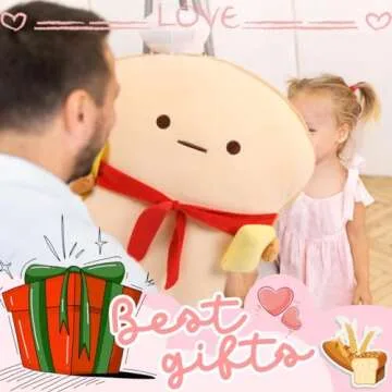 ARELUX 17.7in Funny Toast Bread Pillow,Cute Bread Shape Plush Hugging Pillow,Soft Toast Food Sofa Cushion for Home Decor,Plush Toy Gifts for Kids Birthday