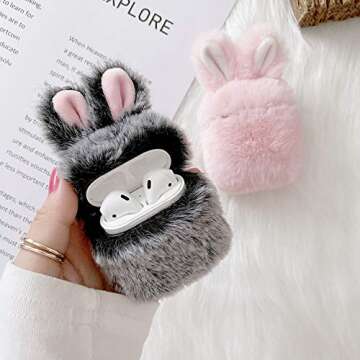Guppy AirPods Bunny Case Cute 3D Rabbit Ears Soft