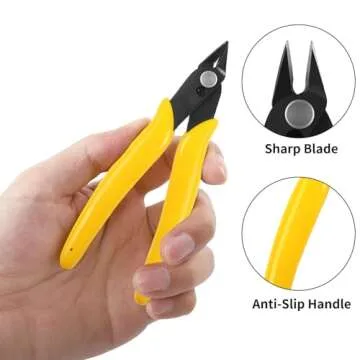 HongWay 5pcs Micro Flush Cutters - Sharp and Ergonomic Tool
