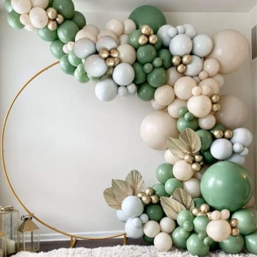 PageebO Sage Green Balloon Garland Kit - 154pcs for Parties and Decorations