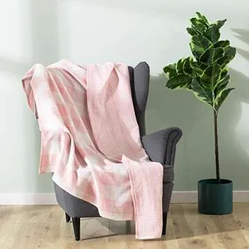StyleChic Cotton Muslin Throw Blanket for Cozy Living