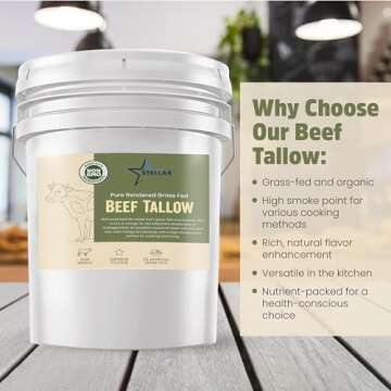 Stellar Beef Tallow - 100% Grass-Fed for Cooking & Baking