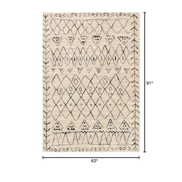 Loloi Emory 5'-3" x 7'-7" Area Rug in Heather Gray/Black - Two-Toned Neutral Area Rug, Durable High Traffic Area Rug, Premium Rug for Bedroom, Dining Room, Living Room