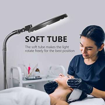 Neewer 14-inch Outer 12-inch Inner Dimmable Ring Light Lighting Kit - 50W Fluorescent Continuous Ring Light, Light Stand, Ball Head,Filter for Portrait Makeup Photography YouTube Studio Video Shooting