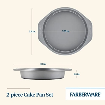 Farberware GoldenBake Nonstick Cake Pans, Two 8-Inch Set