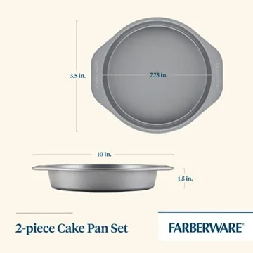 Farberware GoldenBake Nonstick Cake Pans, Two 8-Inch Set