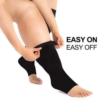 Zeta Wear Open Toe Plus Size Support Socks for Relief