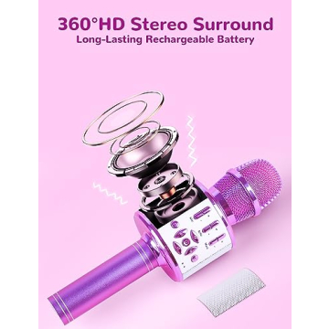 Amazmic Kids Microphone - Fun Karaoke Toy for Ages 3-10