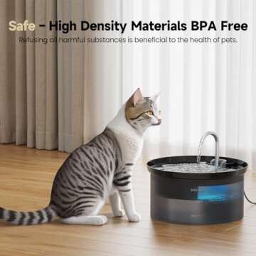 Cat Water Fountain: BMDSAE 88Oz Pet Water Fountains Indoor 24/7 Running Water Supplies Dispenser for...