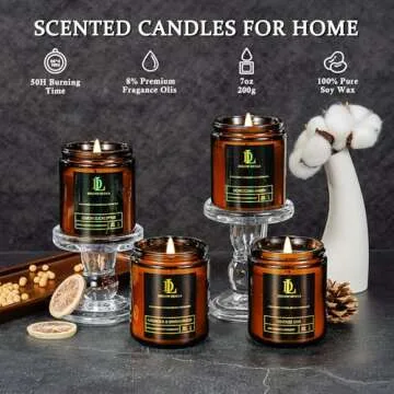 Scented Candles Set for Men - Eco-Friendly Gift Pack