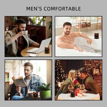 Scented Candles Set for Men - Eco-Friendly Gift Pack