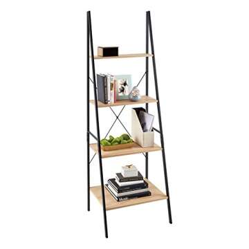 ClosetMaid 4-Tier Wood Ladder Shelf - Natural Bookcase
