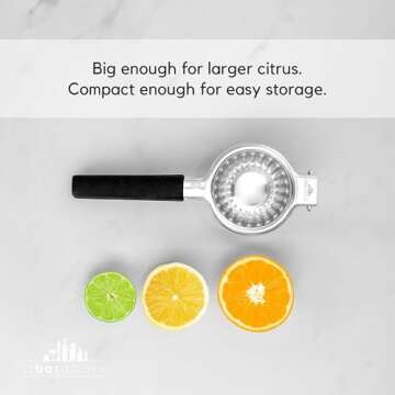 A Bar Above Premium Quality Hand Juicer, for Cocktails, Heavy Duty, Stainless Steel Juicer, Lime, Le...