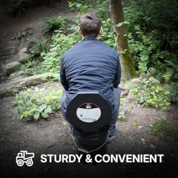 72 HRS Premium Portable Camping Toilet Seat with Lid for Camping, Hiking, Emergencies - Perfect for ...