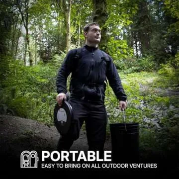 72 HRS Premium Portable Camping Toilet Seat with Lid for Camping, Hiking, Emergencies - Perfect for Emergency Preparedness, Backcountry, Car, Boat, Road Trips (No Bucket)