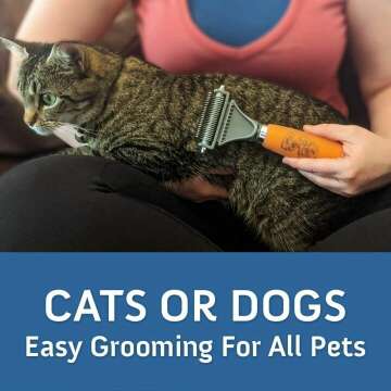 GoPets Dematting Comb for Cats & Dogs