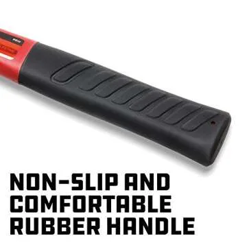 Powerbuilt 2-1/2 Pound Club Hammer with Fiberglass Handle, Non-Slip Rubber Handle, Heavy Duty Construction DIY Hand Tool, Black 648332