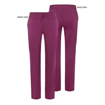 Adar Uniforms, Pro Scrubs for Women - Skinny Leg Yoga Scrub Pants - P7102 - Wine - S