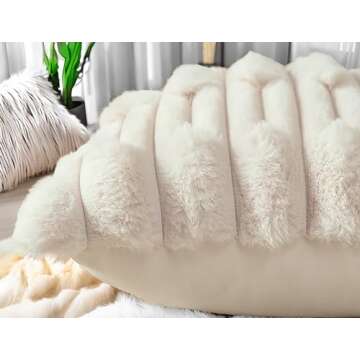 Stylish Faux Fur Pillow Covers Set of 2 for Home Decor