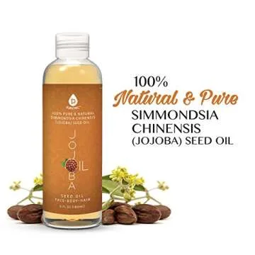 Pursonic 100% Cold Pressed Pure Golden Jojoba Oil - Multi-Purpose Skincare & Haircare Elixir, 6oz