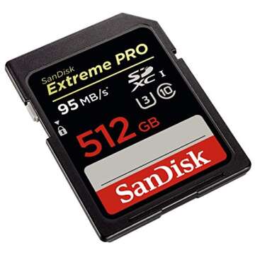 SanDisk 512GB Extreme PRO SDXC Card - Fast, Durable, Reliable