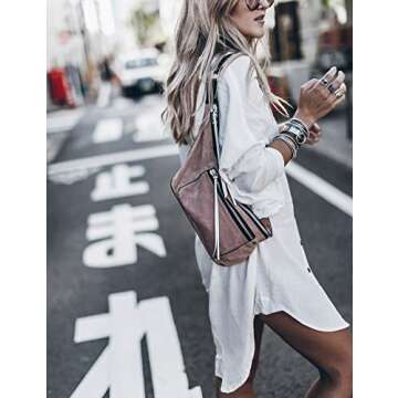 AILUNSNIKA White Swimwear Beach Shirt Tunic Dress Long Sleeve Bikini Cover Up for Women Swimsuit Cover Ups