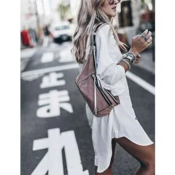 AILUNSNIKA White Swimwear Beach Shirt Tunic Dress Long Sleeve Bikini Cover Up for Women Swimsuit Cover Ups