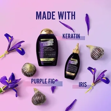 OGX Impecca-Blonde Purple Toning Shampoo for Vibrant Locks