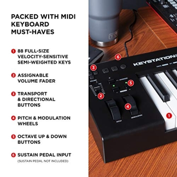 M-Audio Keystation 88 MK3 88-Key MIDI Keyboard Controller