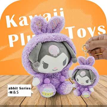 COAQAC Kawaii Cartoon Bunny Cross-Dressing Series Plush,Rabbit Stuffed Soft Doll Cute Soft Doll Toys, Plush Pillow