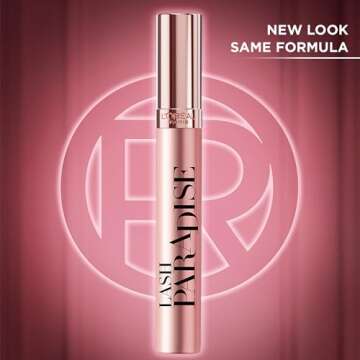 L'Oreal Voluminous Mascara Primer Base 0.27 Fl Oz & Lash Paradise Waterproof Mascara, Voluptuous Volume, 0.25 Fl Oz